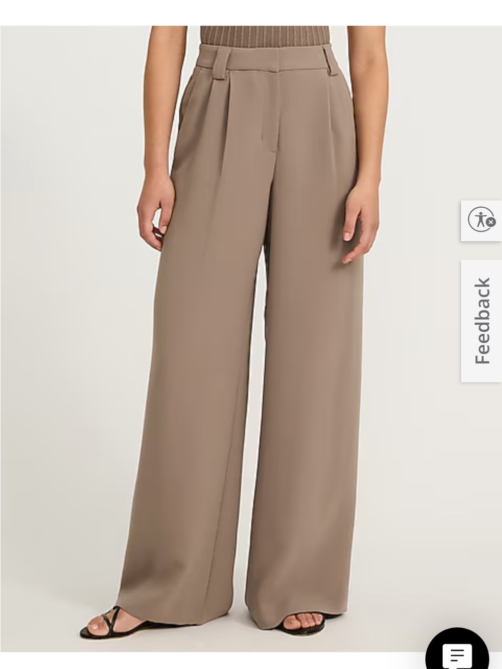 ✨ NWT Express Relaxed Trouser High-Waist Wide Leg Pants in Taupe